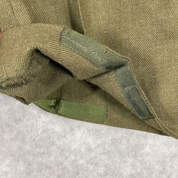 Vintage Military 60s Army Trousers Pants Mens 32 Short Wool Heavy Button Fly - Picture 4 of 14